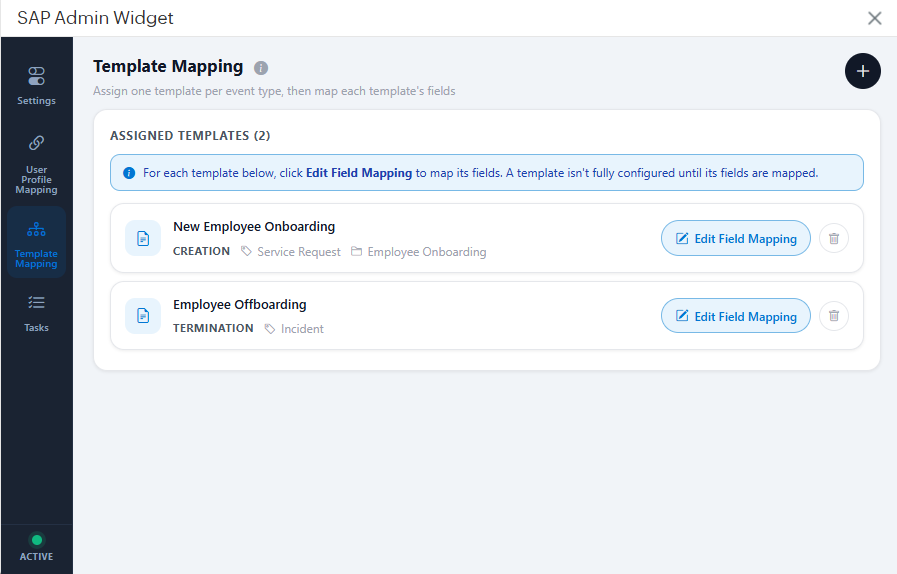 Template mapping